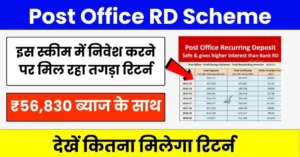 Post Office RD Scheme 2024 : इस आरडी स्कीम में निवेश अच्छा रिटर्न